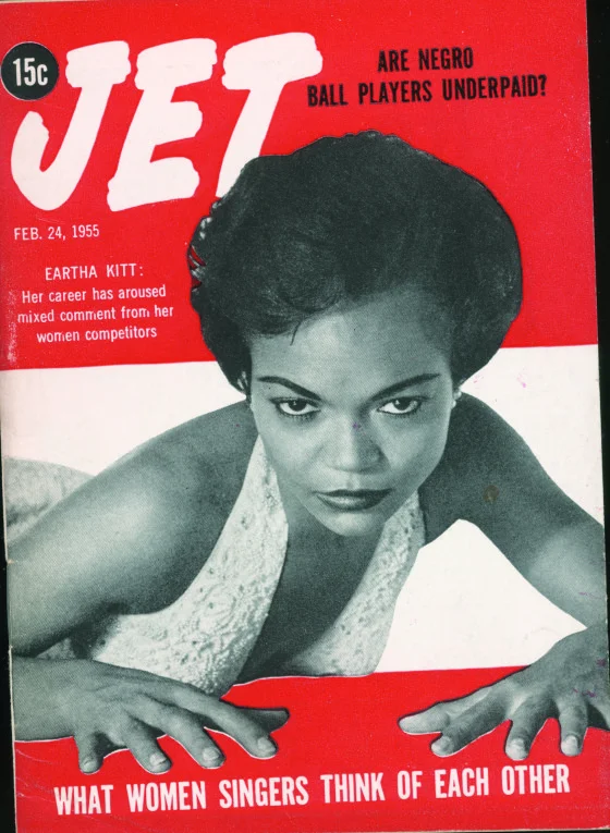 Jet magazine cover from February 24, 1955 featuring Eartha Kitt