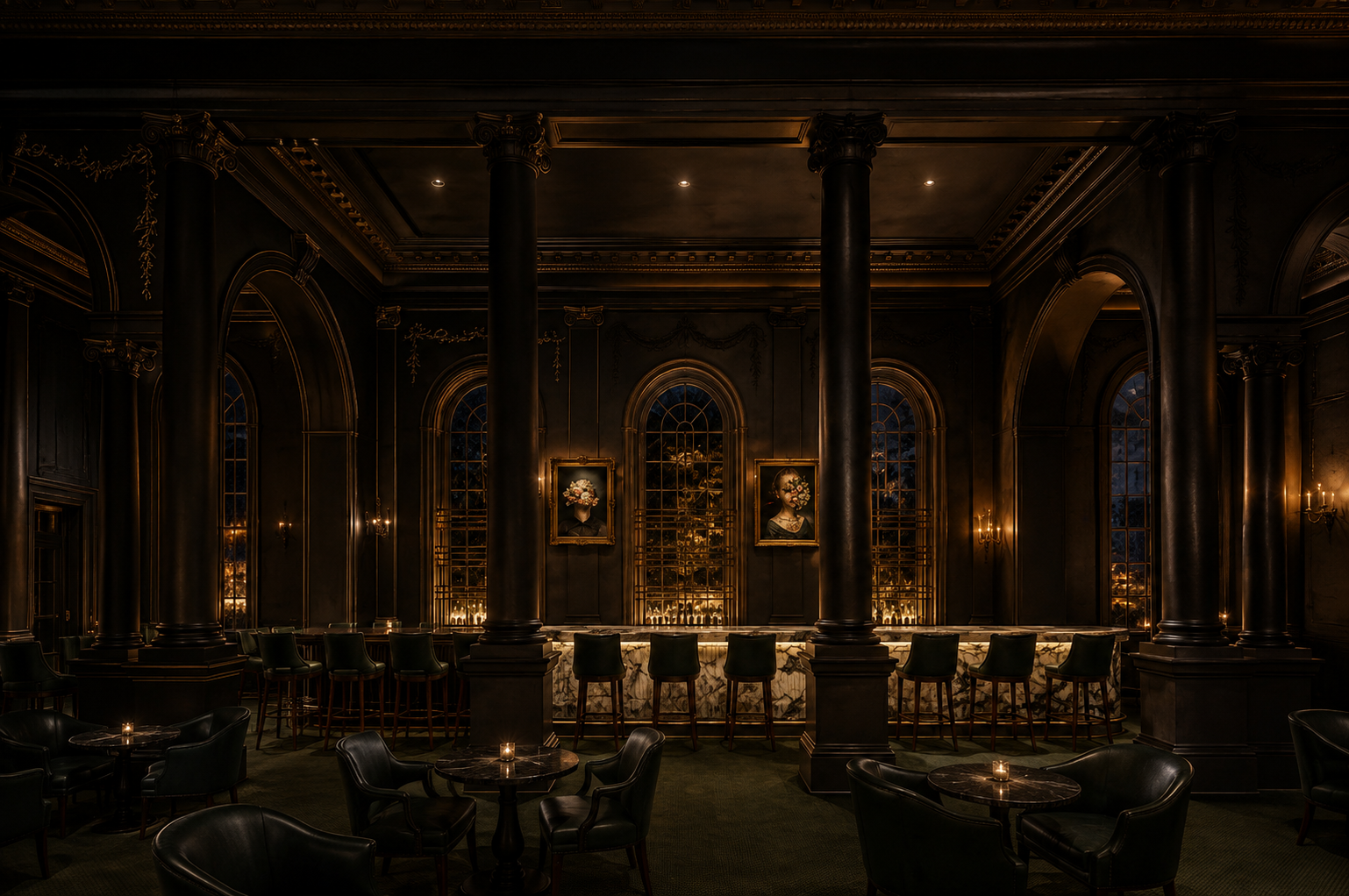 Our Reimagined Concept: the room at night, as we envision it. Reimagined with AI. *Not for Distribution